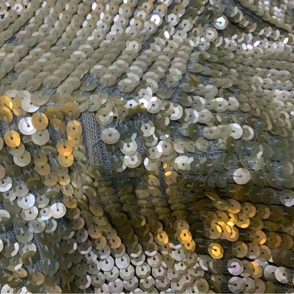 Oscar de la Renta Sequin Silk Cotton Top Size Medium - Picture 7 of 7